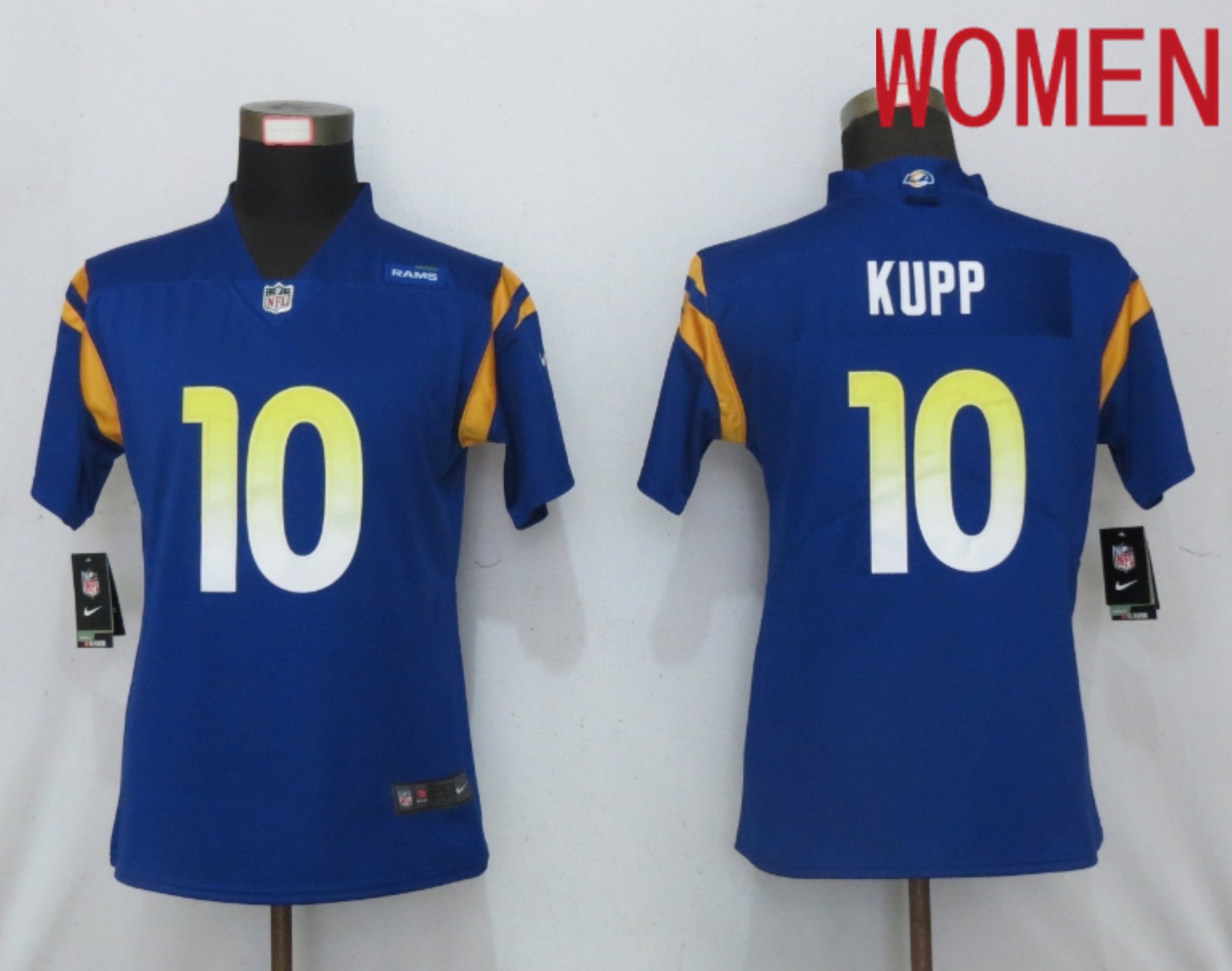 Women Los Angeles Rams #10 Kupp Royal Los Angeles Rams Vapor Elite Playe Nike NFL Jerseys->women nfl jersey->Women Jersey